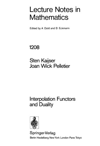 Interpolation Functors and Duality