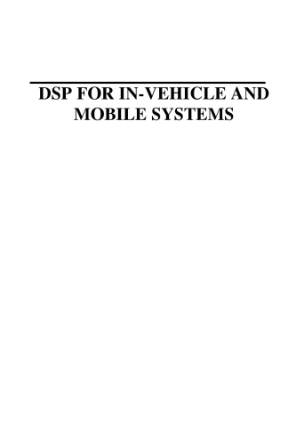 DSP for In-Vehicle and Mobile Systems