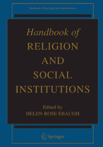 Handbook of Religion and Social Institutions