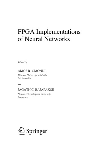 FPGA Implementations of Neural Networks
