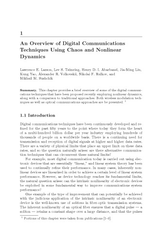 Digital Communications Using Chaos and Nonlinear Dynamics