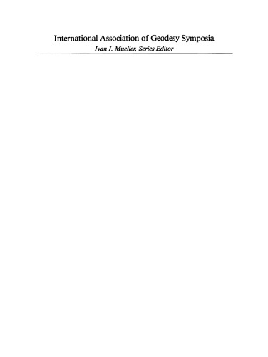 Kinematic Systems in Geodesy, Surveying, and Remote Sensing: Symposium No. 107 Banff, Alberta, Canada, September 10–13, 1990