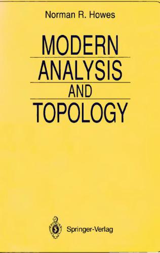 Modern Analysis and Topology (Universitext)