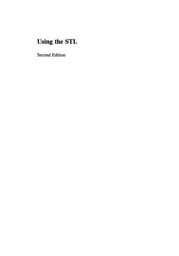 Using the STL: The C++ Standard Template Library