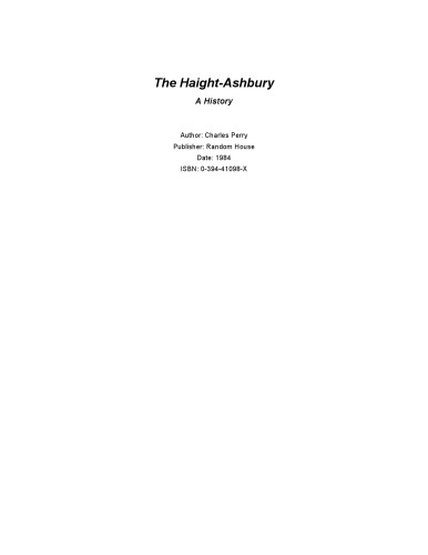 The Haight-Ashbury: A History