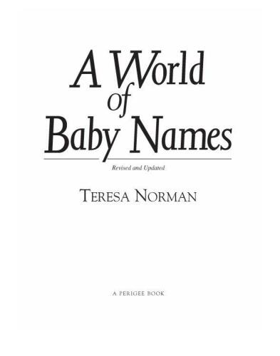 A World of Baby Names