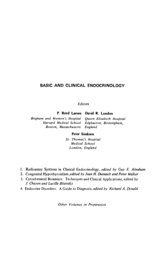 Endocrine Disorders. A Guide to Diagnosis
