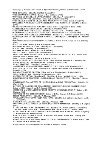 Manipulation of Flowering. Proceedings of Previous Easter Schools in Agricultural Science