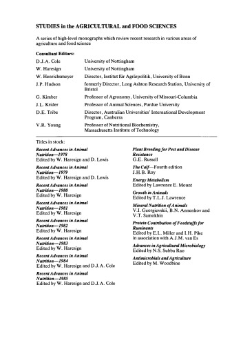 Recent Advances in Animal Nutrition