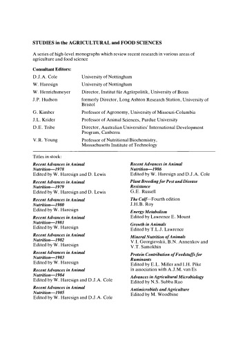 Recent Advances in Animal Nutrition