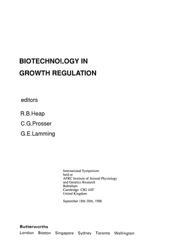Biotechnology in Growth Regulation