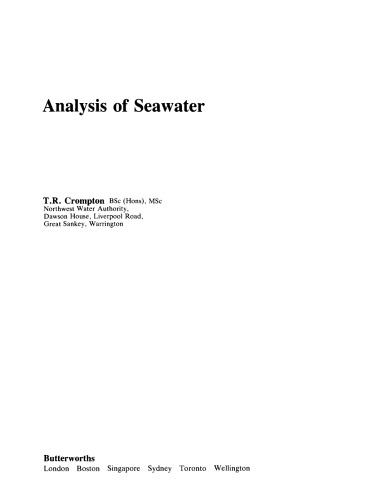 Analysis of Seawater