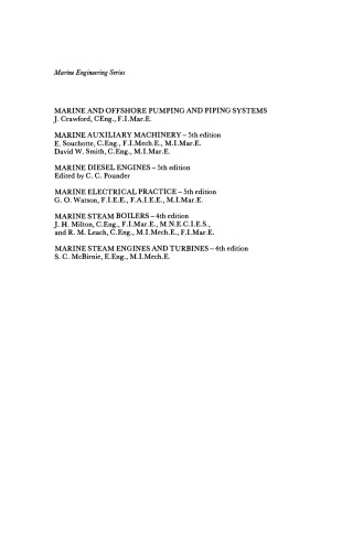 Marine and Offshore Pumping and Piping Systems