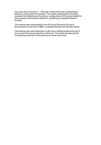 Experimental Modelling in Engineering