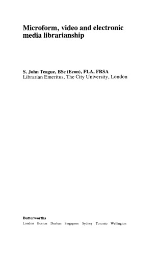 Microform, Video and Electronic Media Librarianship