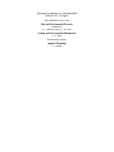 Geomorphological Processes. Studies in Physical Geography
