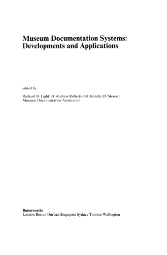 Museum Documentation Systems. Developments and Applications