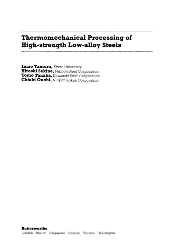 Thermomechanical Processing of High-Strength Low-Alloy Steels