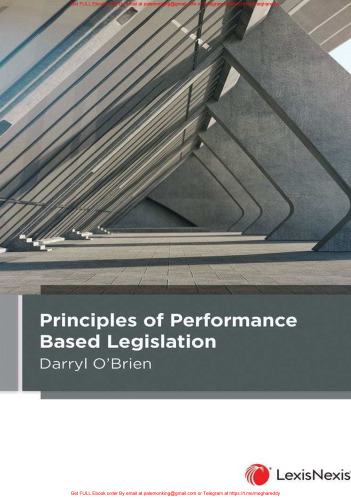 Principles of Performance Based Legislation