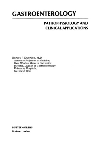 Gastroenterology. Pathophysiology and Clinical Applications