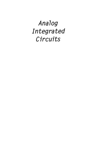 Analog Integrated Circuits