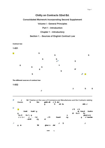 Chitty on Contracts with Second Supplement