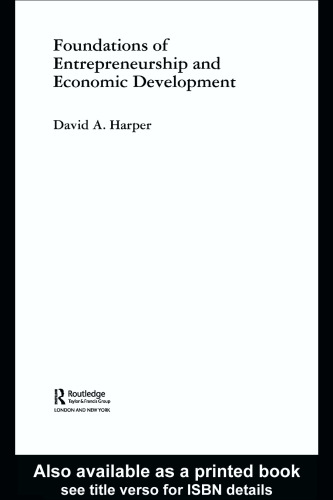 Foundations of Entrepreneurship and Economic Development (Foundations of the Market Economy)