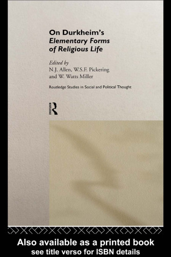 On Durkheim's Elementary Forms of Religious Life