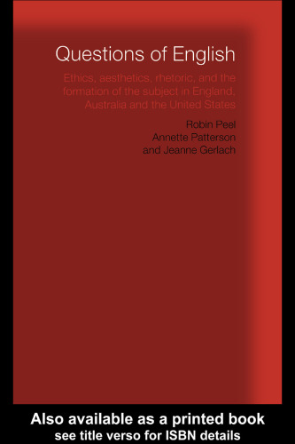 Questions of English: Aesthetics, Democracy and the Formation of Subject