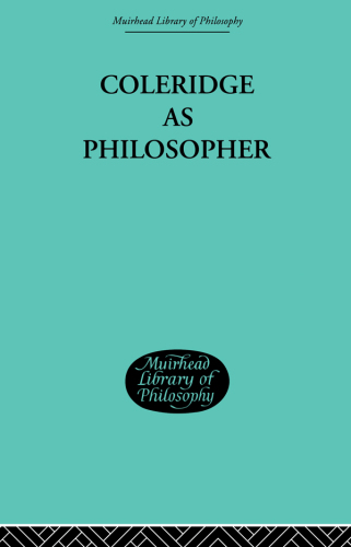 Coleridge As Philosopher