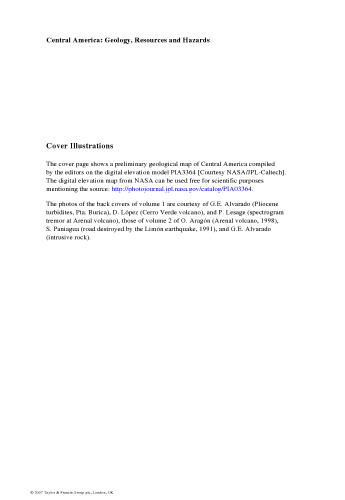 Central America: Geology, Resources and Hazards