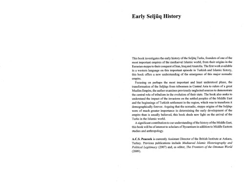 Early Seljūq History: A New Interpretation