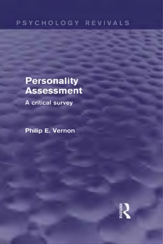 Personality assessment : a critical survey