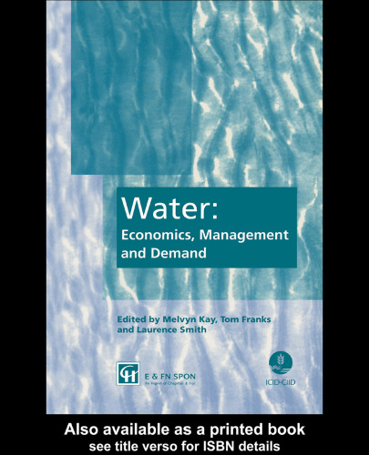 Water: Economics, Management and Demand