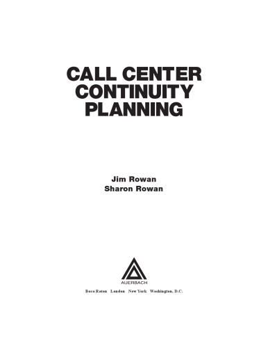 Call center continuity planning