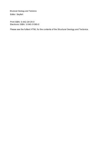 Structural Geology and Tectonics