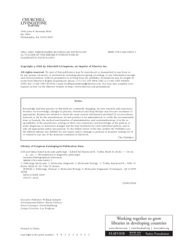 Cell and Tissue Based Molecular Pathology