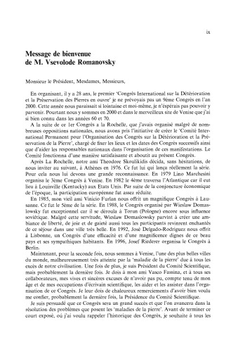 Proceedings of the 9th International Congress on Deterioration and Conservation of Stone. Venice June 19–24, 2000
