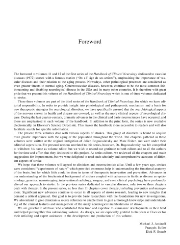 Stroke Part II: Clinical Manifestations and Pathogenesis