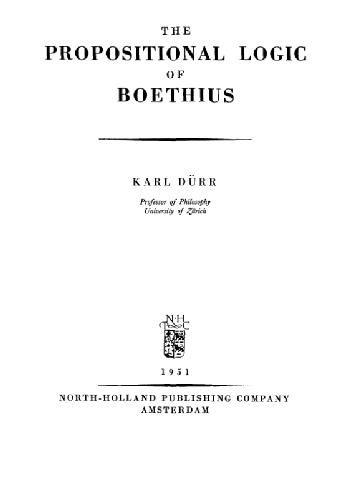 Propositional logic of Boethius