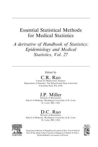 Essential Statistical Methods for Medical Statistics