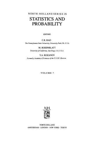 Multivariate Analysis: Future Directions 2