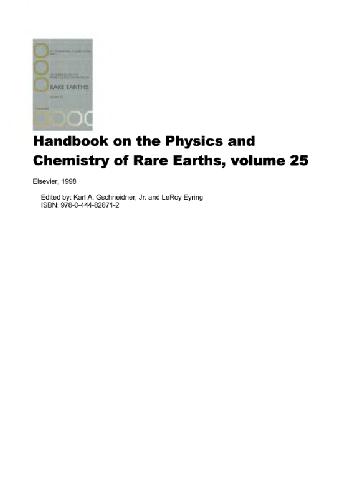 Handbook on the Physics and Chemistry of Rare Earths. vol.25