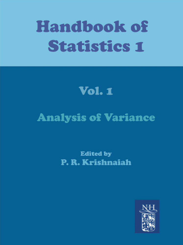 Handbook of Statistics 1: Analysis of Variance