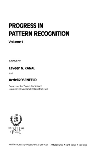 Progress in Pattern Recognition