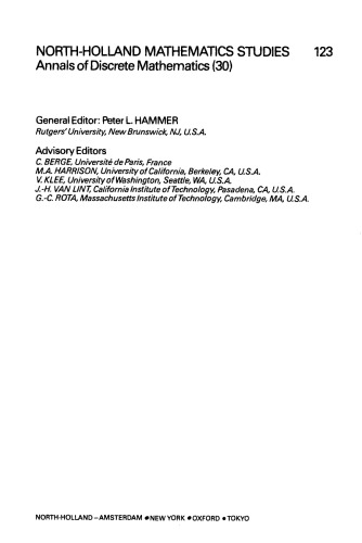 Combinatorics ’84, Proceedings of the International Conference on Finite Geometries and Combinatorial Structures
