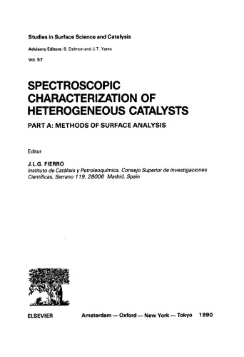 Spectroscopic Characterization of Heterogeneous Catalysts: Methods of Surface Analysis