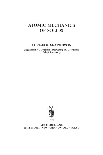 Atomic Mechanics of Solids