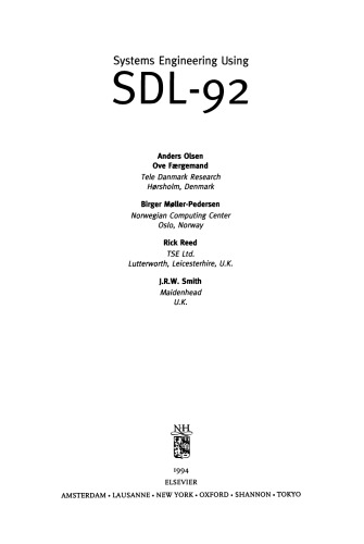 Systems Engineering Using SDL-92