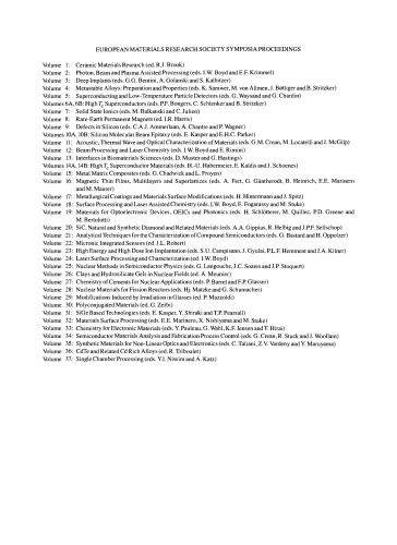 Semiconductor Materials Analysis and Fabrication Process Control